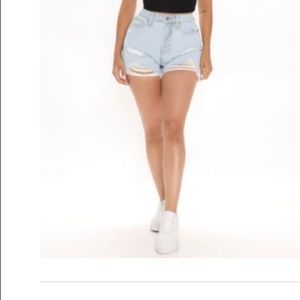 Cut off denim shorts